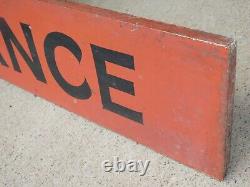 OLD VINTAGE 1950s ORIGINAL USE REAR ENTRANCE WOOD STORE SIGN INDUSTRIAL ANTIQUE
