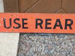 OLD VINTAGE 1950s ORIGINAL USE REAR ENTRANCE WOOD STORE SIGN INDUSTRIAL ANTIQUE