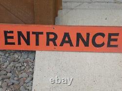 OLD VINTAGE 1950s ORIGINAL USE REAR ENTRANCE WOOD STORE SIGN INDUSTRIAL ANTIQUE