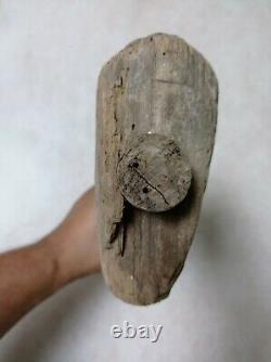 OLD VTG ANTIQUE PRIMITIVE WOOD MALLET HAMMER TOOL CARPENTRY 18th