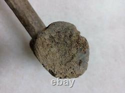 OLD VTG ANTIQUE PRIMITIVE WOOD MALLET HAMMER TOOL CARPENTRY 18th