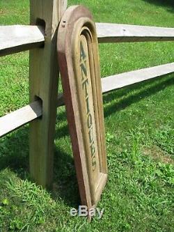 OLD WOODEN ANTIQUE TRADE SIGN / DRY PAINT / 46 Tall
