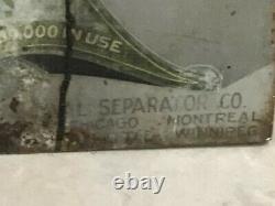 ORIGINAL Antique Early DELAVAL CREAM SEPARATOR Flange SIGN Farm DAIRY Ag COW Old