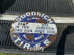ORIGINAL Goodrich Tires Porcelain Auto Sign 26 Antique Old