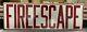 Original Vintage Fire Escape Sign Vintage Porcelain Old Antique 20x7