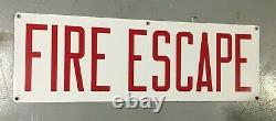 ORIGINAL Vintage FIRE ESCAPE Sign Vintage PORCELAIN Old Antique Mancave Decor