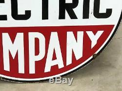 ORIGINAL Vintage HINOTE ELECTRIC COMPANY PORCELAIN Sign AnTiQue OLD Home Car WOW