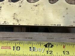 Old Antique Etched Brass Peters Diamond Brand Shoe Sign 1900