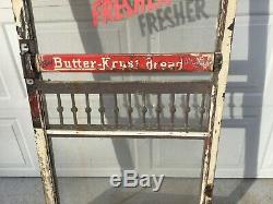 Old Antique General Store Butter Krust Bread Advertising Screen Door