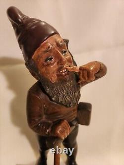 Old Antique German Terracotta Garden Gnome Signed BB Bernhard Bloch 9