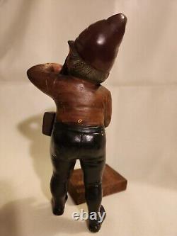 Old Antique German Terracotta Garden Gnome Signed BB Bernhard Bloch 9