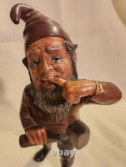 Old Antique German Terracotta Garden Gnome Signed BB Bernhard Bloch 9