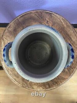 Old Antique German Westerwald Blue Salt Glaze Stoneware Crock 2 L
