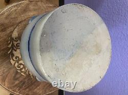 Old Antique German Westerwald Blue Salt Glaze Stoneware Crock 5 L