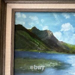 Old Antique OIL PAINTING Mountain Daisies Alice Grimmer 1986 Sign Canvas Framed