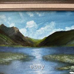 Old Antique OIL PAINTING Mountain Daisies Alice Grimmer 1986 Sign Canvas Framed