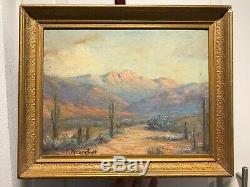 Old Antique Oil Painting California Plein Air Landscape Margaret Carlstedt