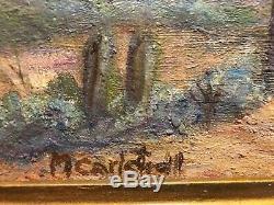 Old Antique Oil Painting California Plein Air Landscape Margaret Carlstedt