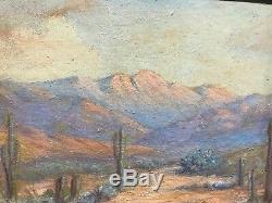 Old Antique Oil Painting California Plein Air Landscape Margaret Carlstedt