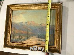 Old Antique Oil Painting California Plein Air Landscape Margaret Carlstedt