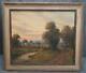 Old Antique Oil Painting Woodstock New York Ny Landscape American Impressionist