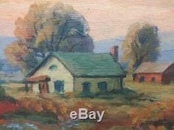 Old Antique Oil Painting Woodstock New York NY Landscape American Impressionist