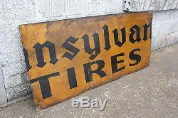 Old Antique Pennsylvania Tire Sign Original Vintage Collectible Petroliana