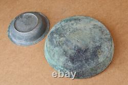 Old Antique Primitive Hand Wrought Plates Bowls Cookware Kitchenware Signed 19th