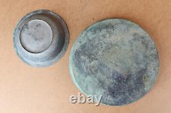 Old Antique Primitive Hand Wrought Plates Bowls Cookware Kitchenware Signed 19th