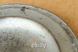 Old Antique Primitive Plate Bowl Dish Signed Marked 1868 Olden Cyrillic 19th