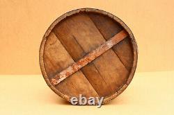Old Antique Primitive Wooden Barrel Royal Bucket Basket Keg Dated Early 20th