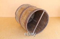 Old Antique Primitive Wooden Wood Barrel Keg Pail Cask Royal Bucket Marked 1927