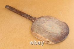 Old Antique Primitive Wooden Wood Bread Board Dough Plate Shovel Scoop XIX 19th