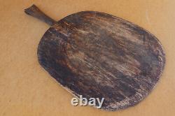 Old Antique Primitive Wooden Wood Bread Board Dough Plate Shovel Scoop XIX-XX