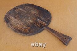 Old Antique Primitive Wooden Wood Bread Board Dough Plate Shovel Scoop XIX-XX