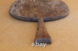 Old Antique Primitive Wooden Wood Bread Board Dough Plate Shovel Scoop XIX-XX