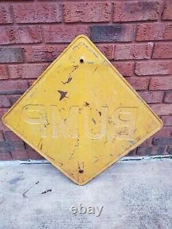 Old Antique STREET SIGN BUMP 1940'S HEAVY EMBOSSED ANTIQUE COLLECTIBLE