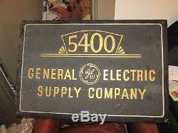 Old Antique Sign Genral Electric Supply Company Hand Made