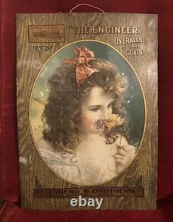 Old Antique Sign Nunnally Engineer Overalls Workwear Vintage Selma Al Meek