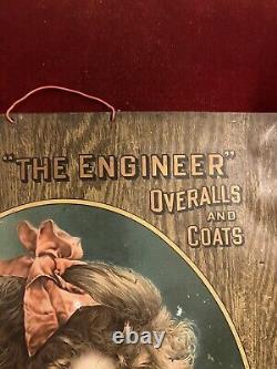 Old Antique Sign Nunnally Engineer Overalls Workwear Vintage Selma Al Meek