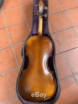 Old Antique Vintage 1852 4/4 German Violin Need Restoration Signed