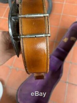 Old Antique Vintage 1852 4/4 German Violin Need Restoration Signed