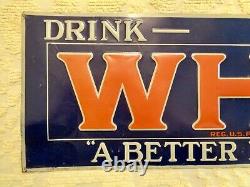 Old Antique Vintage ORIGINAL 1928- 1935 Whiz Soda Tacker Tin Sign NOT take a