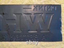Old Antique Vintage ORIGINAL 1928- 1935 Whiz Soda Tacker Tin Sign NOT take a