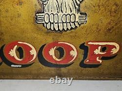 Old Antique Vtg EAGLE SCOUTS TROOP 10 B. S. A. Hand Painted Metal Sign 16 X 24