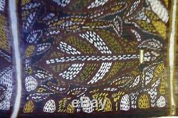 Old Australian Aboriginal Bark Painting Turtles