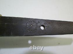 Old Blade Nobutosh Signed Great Ww2 Japanese Samurai Katana Sword & Scabbard #rb