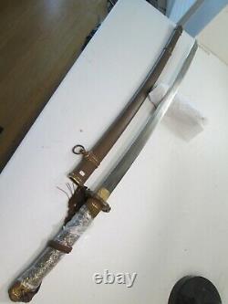 Old Blade Teruhiro Signed Great Ww2 Japanese Samurai Katana Sword & Scabbard #rb