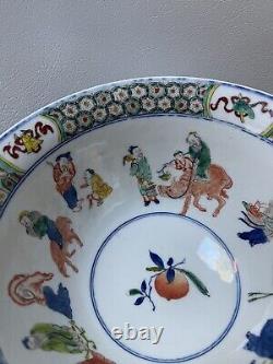 Old Chinese Doucai Famille Signed Yongzheng Bowl