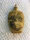 Old Chinese Carved Etched Snuff Bottle Signed